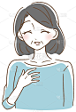 一个快乐的中年妇女的插图