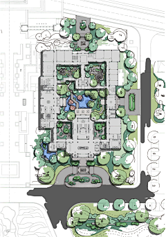 庭院/花园景观设计平面图/庄园/会所/彩平/总图-花瓣网|陪你做生活的设计师 | 图片