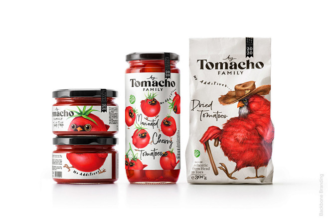 Tomacho番茄酱料包装设计分享-古田...