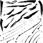 画笔,笔触,染色剂测试,痕迹,纹理效果,绘画插图,平视角,干的,凌乱,现代