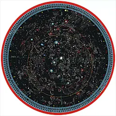 星象仪星座星象图宇宙世界太阳系月球系太空分布图装饰画
