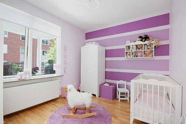 紫色的儿童房