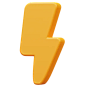 Thunder Sign 3D Icon