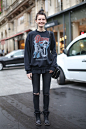 #Street Style# #Modle off duty#