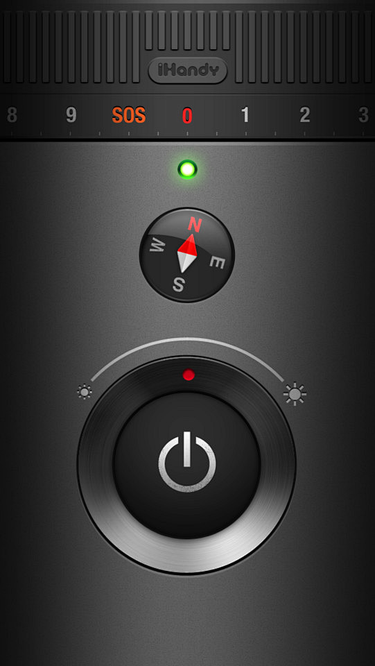手电筒应用手机界面设计，来源自黄蜂网ht...