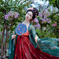 汉梦归清平调唐制复原创图款唐风仕女夏绣印羞花诃子裙大袖衫汉服-淘宝网