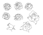 薔薇の線画 [4]