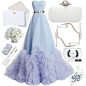 A fashion look from October 2015 featuring prom gowns, clear shoes and white purse. Browse and shop related looks.