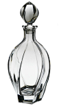 Twisted Flame Molded Glass Art Deco Spirit Decanter: 