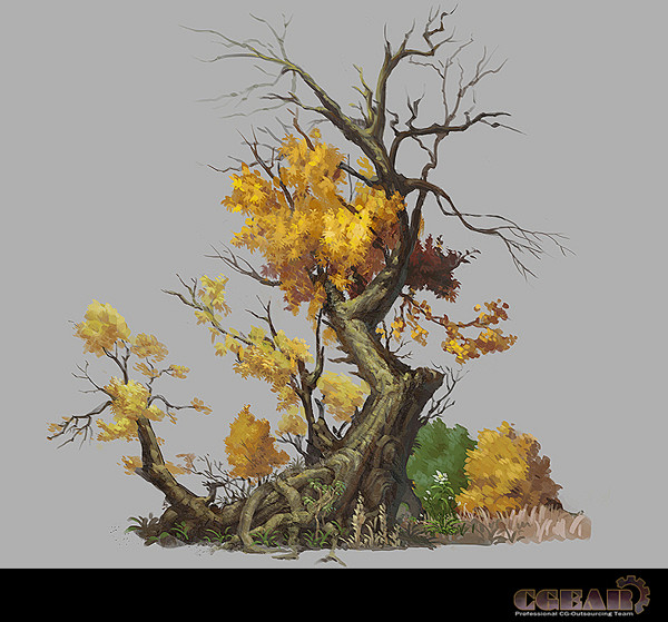 植物原画树原画来自cgbook.cn (...