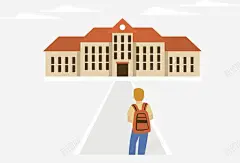 通往学校的道路 平面电商 创意素材