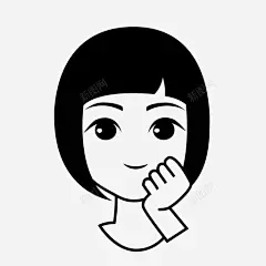 害羞可爱女孩图标 设计图片 免费下载 页面网页 平面电商 创意素材