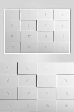 数字凹凸立体名片文稿书页白底样机