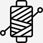 螺纹图标 https://88ICON.com 材料 服装 缝纫 缝纫线 线 手工阀芯 工具和器具