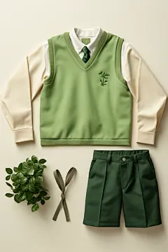 校园短裤校服套装图片摄影图