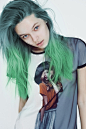 blue green ombre hair