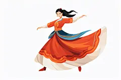 藏族少数民族人物插画