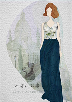 veivei云朵采集到时尚插画