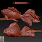 A 三维立体图圆雕图精雕图 摆件金鱼鲤鱼雕刻机3d模型1571-淘宝网