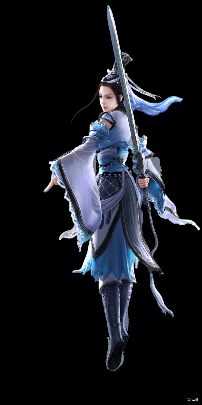 CGwall游戏原画网站_剑客女-花瓣网