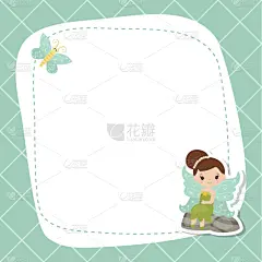 可爱的,贺卡,仙女服,儿童,婴儿,华丽的,概念,性格,恶作剧,庆祝