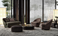 Lawson Sofa by Minotti —  | ECC : With the fluid line of its shapes and the equilibrium of its soft volumes, the Lawson seating system explores different types of seats, offering innovative solutions that push out the traditional style boundaries, ranging