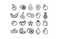 FRUIT - vector line icons. Icons