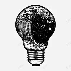 灯泡黑白花臂图案png免抠素材_新图网 https://ixintu.com ins风格 唯美 小巧 手绘 欧美 海浪 灯泡 纹身 花臂 黑白 黑白手绘花臂图案