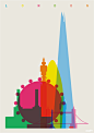 Shapes of Global Cities Defined by Colorful Silhouettes - My Modern Metropolis