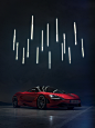 car red supercar night CGI Moody dark lights McLaren 720s