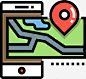 手机地图导航矢量图图标 矢量图 移动端设备 UI图标 设计图片 免费下载 页面网页 平面电商 创意素材