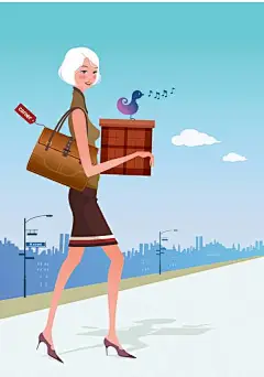 韩国插画设计：时尚女性插画欣赏