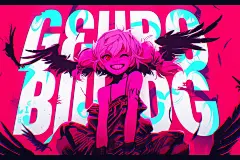 Midjourney 壁纸 ！9张涂鸦风暗黑少女插画壁纸