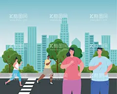 跑步的人  - 源文件下载【酷图网】跑步的人,跑步人物插画,跑步人物,跑步锻炼,跑步插画