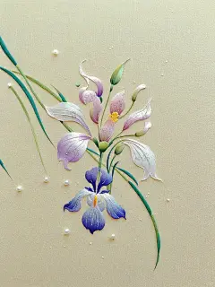 苏绣｜鸢尾花啊_2_心窈Ai绘画_来自小红书网页版