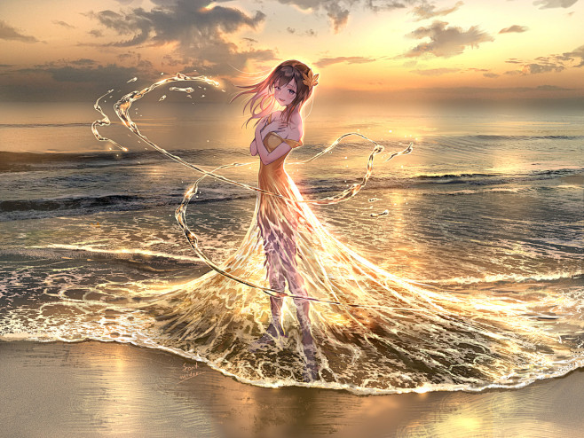 #オリジナル 夕波のドレス - 碧風羽@...