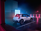 car alpine neon futuristic sci-fi cinematic ev car design Interior
