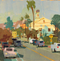 Gouache pleinair sketch collection1, Tommy Kim : These are my lunch sketches near work. It feels great to get outside during a lot of digital works. It certainly helped my digital work a lot learning colors and light from nature with pigment. I have a com