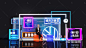 现代美陈 网红直播 科技 潮流3D模型