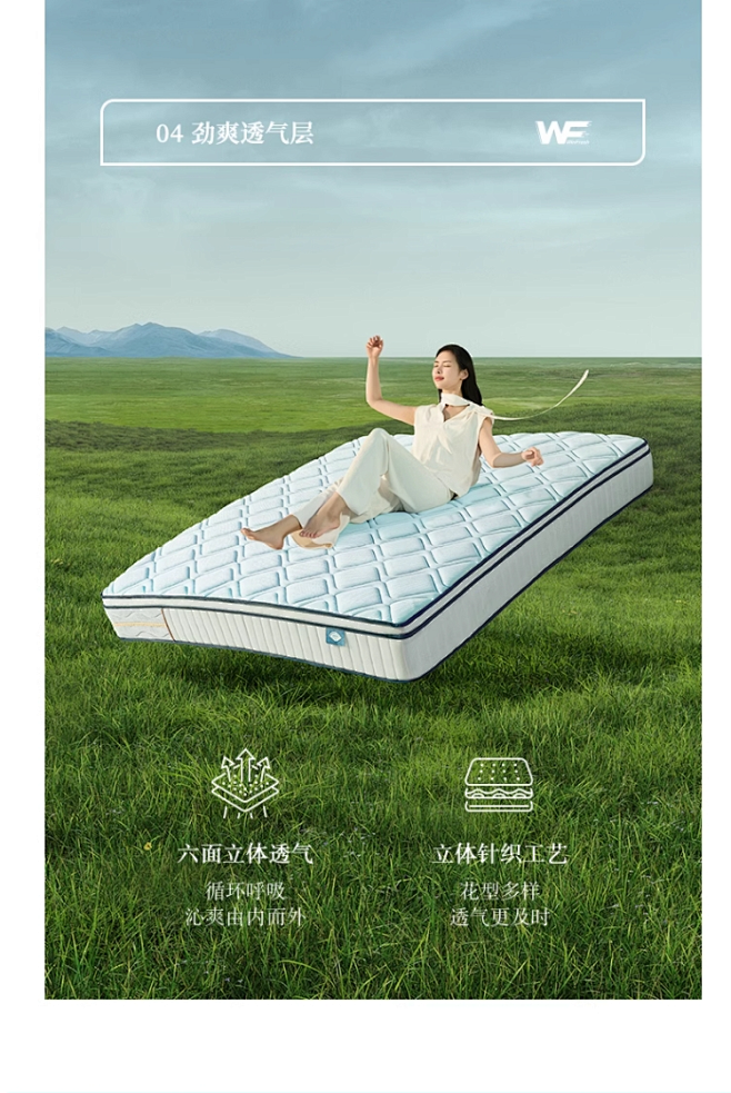 顾家家居亚运垫天然乳胶床垫独立静音弹簧家...