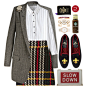#woolcoat #college #plaid #loafers