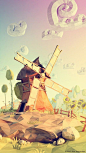 Power Giants - lowpoly paperworld by Mateusz Szulik, via Behance