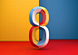 Colourful Numbers : Numbers made for the second edition of www.36daysoftype.com