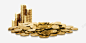 黄色金币堆金融简约高清素材 png 设计图片 免费下载 页面网页 平面电商 创意素材 png素材