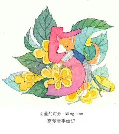 早安宝宝们，来一波日付小可爱，依旧明蓝家#水彩手绘~每日一画~水彩插画# #水彩# #手绘# ​​​​