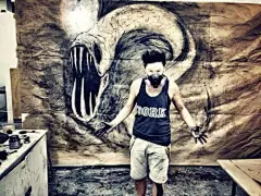 超壁纸的墙壁3D绘画图片，你相信它是真的么