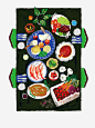 卡通餐桌菜肴免抠素材_新图网 https://ixintu.com 大餐 美食 菜肴 餐桌