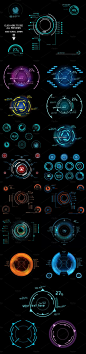 Abstract sci-fi elements for design by julvil on Creative Market