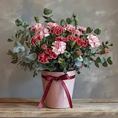粉色康乃馨花朵素材图AI图
