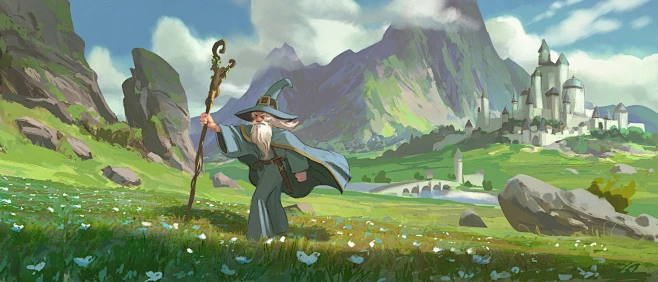 欧美q版室外场景原画来自cgbook.cn (948)-花瓣网